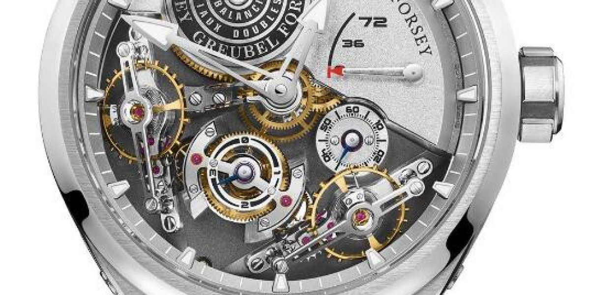 Greubel Forsey Double Balancier Convexe Blue alligator Replica Watch