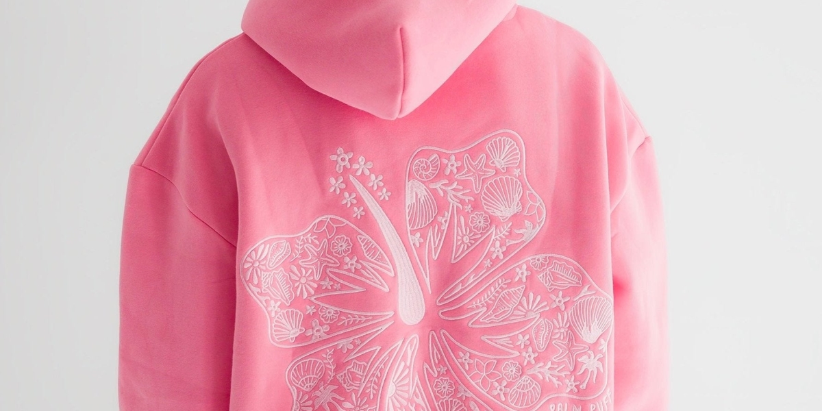 Pink Palm Puff Hoodie Is the Soft Luxury You Deserve