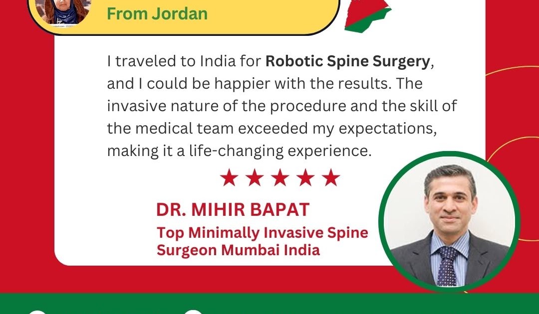 Spine And Neuro Surgery Hospital India: Yasmine Khatib Regains Her Life After Robotic Spine Surgery by Dr. Mihir Bapat